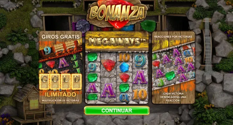 Bonanza Menu Principal Megaways