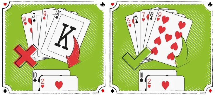 The options that the player have when playing a 12 at blackjack