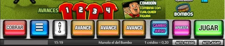 controles de una slot de bar