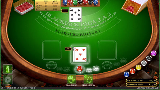 La Baraja Inglesa en la mesa de Blackjack Online