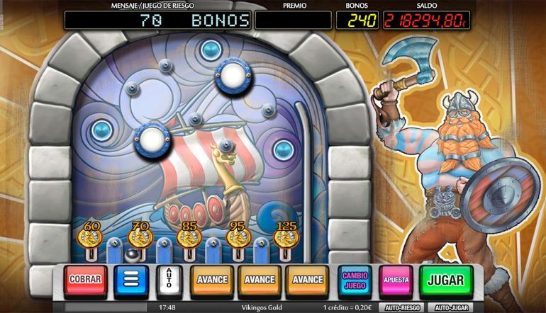 Mini Juego Pinball de Slot Vikingos Gold