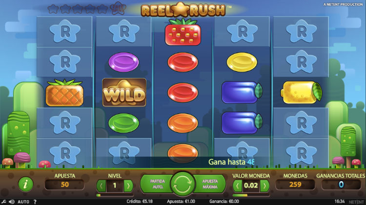 Obtener Premios en la slot Reel Rush