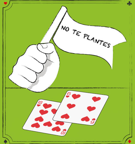 Estrategia de Blackjack, no plantarse
