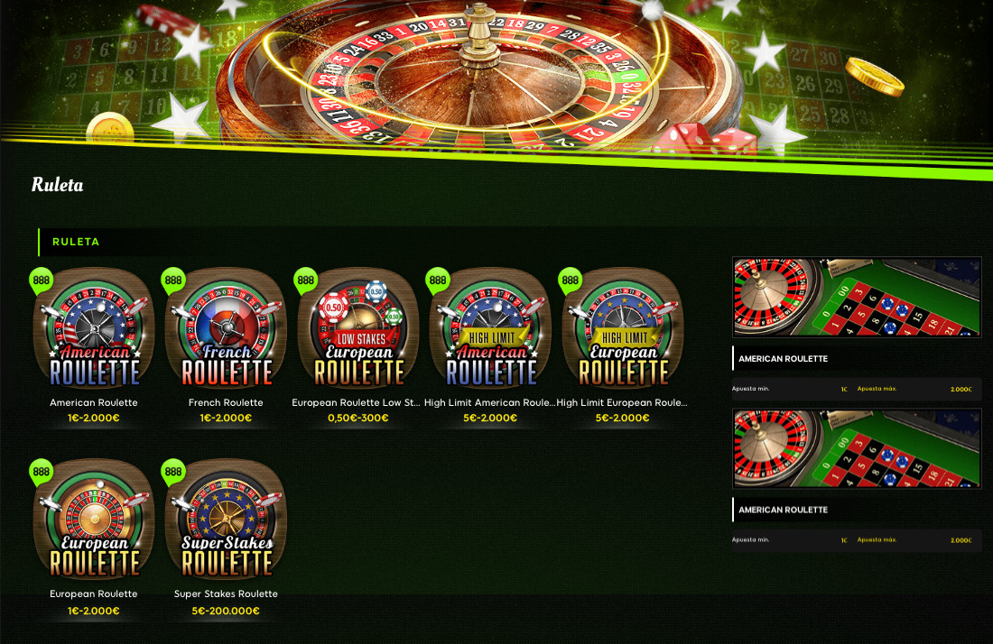 888 Casino Ruleta Online