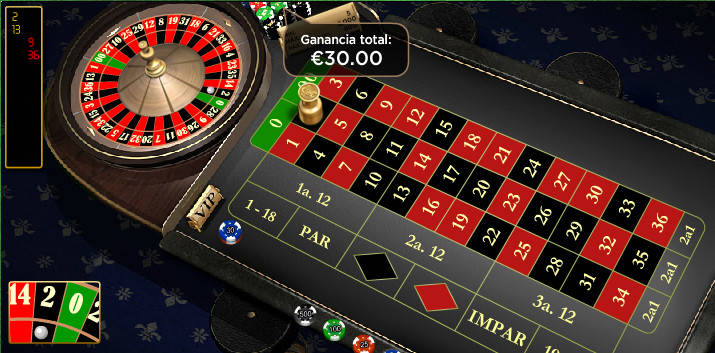 La rueda de una ruleta americana online