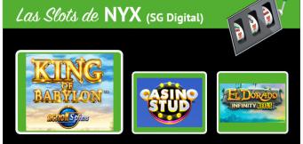 Juegos de casino online del proveedor NYX
