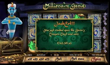 Millionaire Genie entrega un Bote de 163.000€